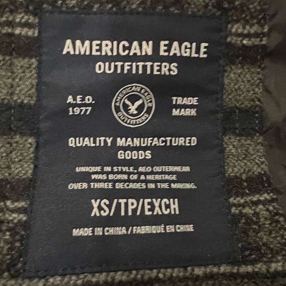 American Eagle Men's Lined Full-Zip Vest - Striped Gray Polyester Blend - XS - Picture 3 of 6